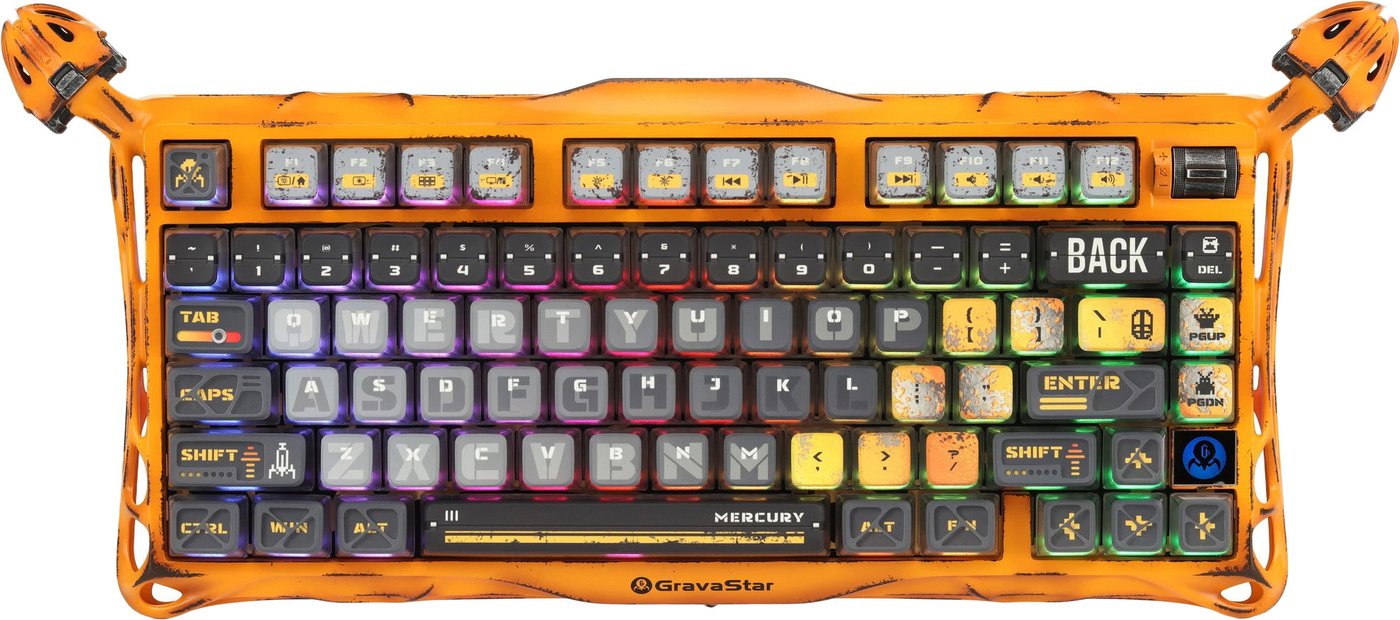 Клавиатура Gravastar Mercury K1 Pro Special Edition Battle-Worn Yellow (GravaStar x Kailh Speedy Mint)