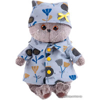 Классическая игрушка Basik & Co Басик в голубой пижаме в цветочек 22 см