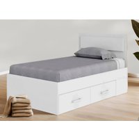 Кровать Mio Tesoro Абрау с ящиками 90x200 (белый текстурный)