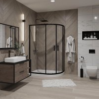 Душевой уголок Niagara NG-6821-08 120x80x195 (черныйпрозрачное стекло)