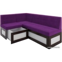 Угловой диван Мебель-АРС Нотис левый 207x82x132 (фиолетовый)