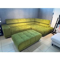 Угловой диван DeStyle Satellite с банкеткой (салатовый)