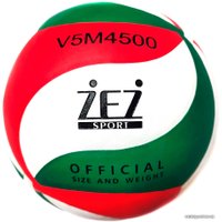 Волейбольный мяч Zez V5M4500 (5 размер, белый/зеленый/красный)