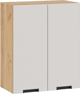 

Шкаф навесной Трия Гренада 1В6 с двумя дверями (дуб крафт золотой/холст мокко)