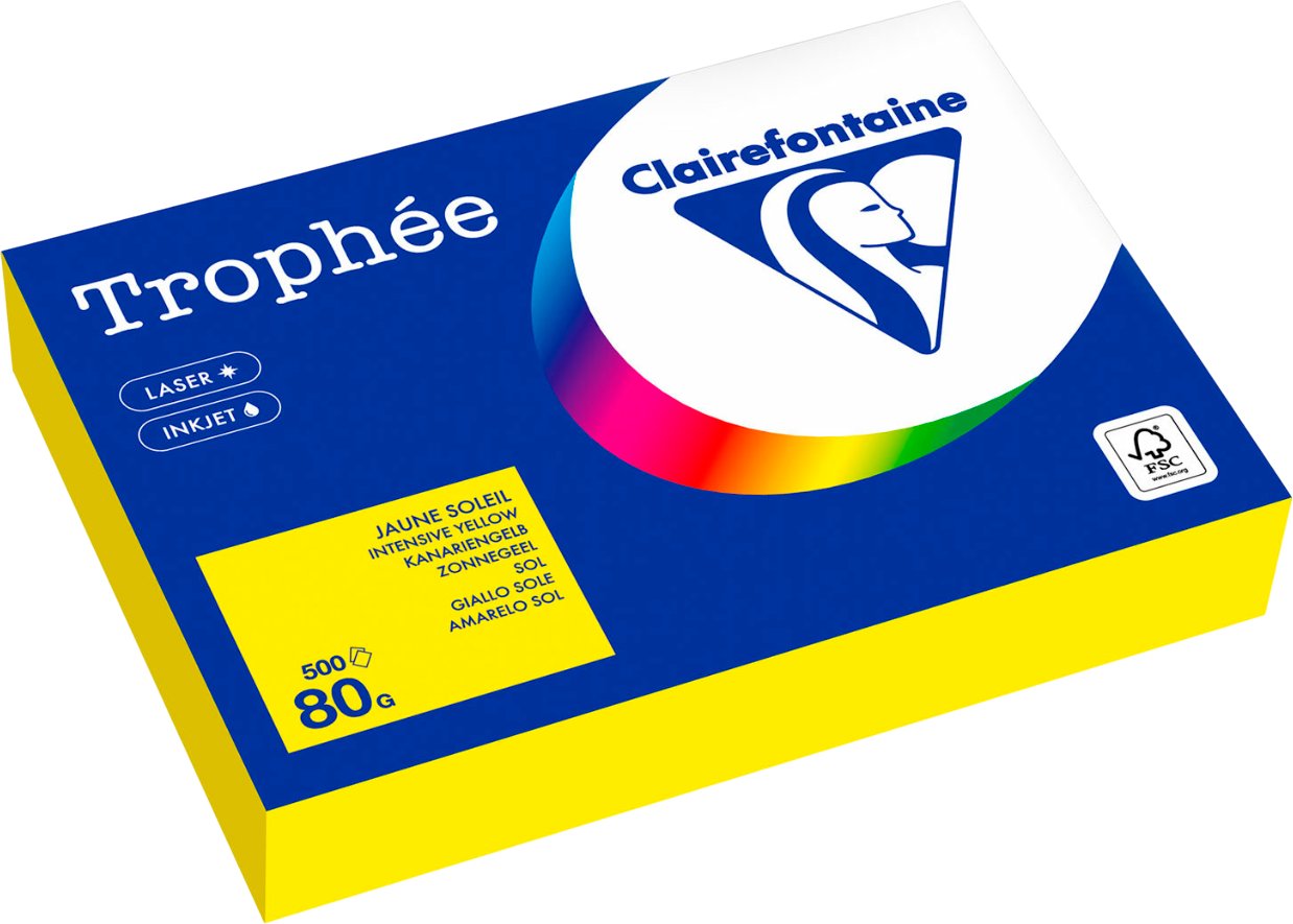 

Офисная бумага Clairefontaine А4 80г/м2 1877C (500л, ярко-желтый)