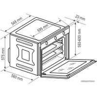 Электрический духовой шкаф Kraft TCH-OV104DWG