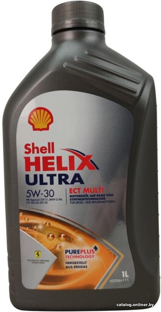Моторное масло Shell Helix Ultra ECT Multi 5W-30 1л