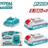 Аккумулятор с зарядным устройством Total TFBCPK2212 (20В/2x2 Ah + 20В)