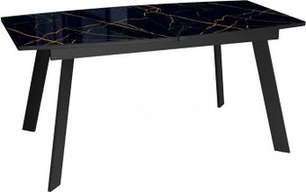 Кухонный стол DikLine XLS160 Black (мрамор блэк)