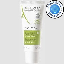 A-Derma Крем для лица Biology дерматологический увлажняющий 40 мл