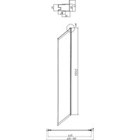 Душевая стенка Grossman Style 70x195 200.K33.05.70.21.10 (черный матовый,стекло тонированное)
