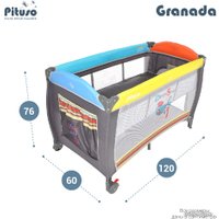 Игровой манеж Pituso Granada (серый)