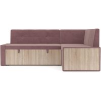 Угловой диван Мебель-АРС Таллин 191x83x121 (велюр пудра НВ-178 18)