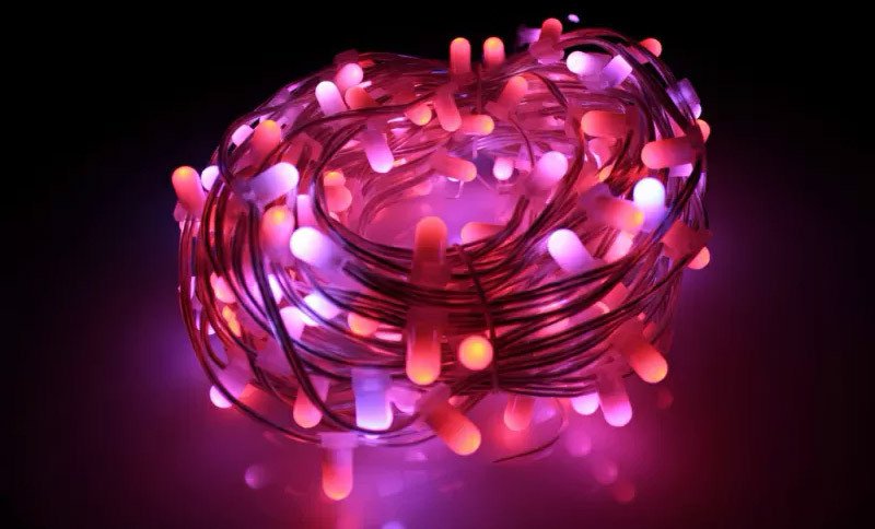 

Гирлянда клип-лайт IQLED Клип-лайт 12В, расстояние 15 см, 100 м, RGB светодиод