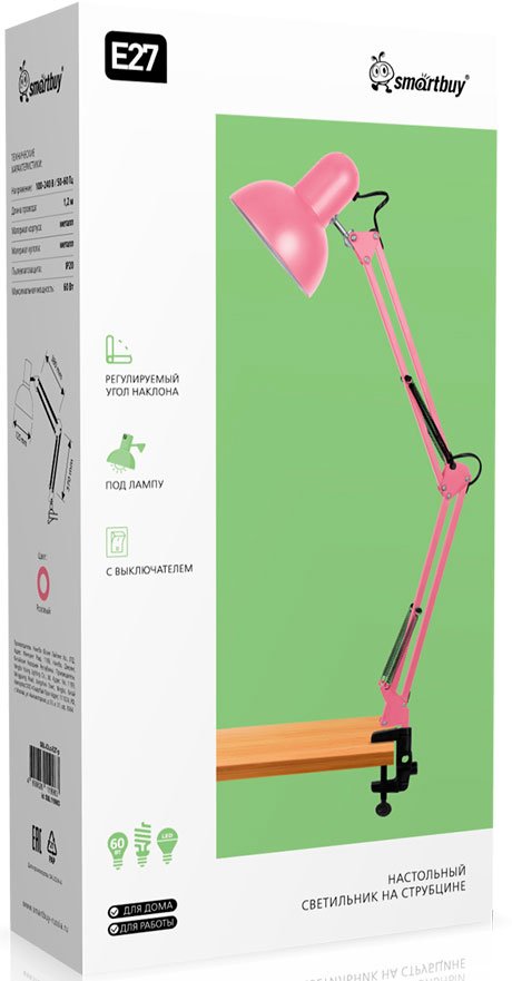 

Настольная лампа SmartBuy SBL-DLc-E27-p