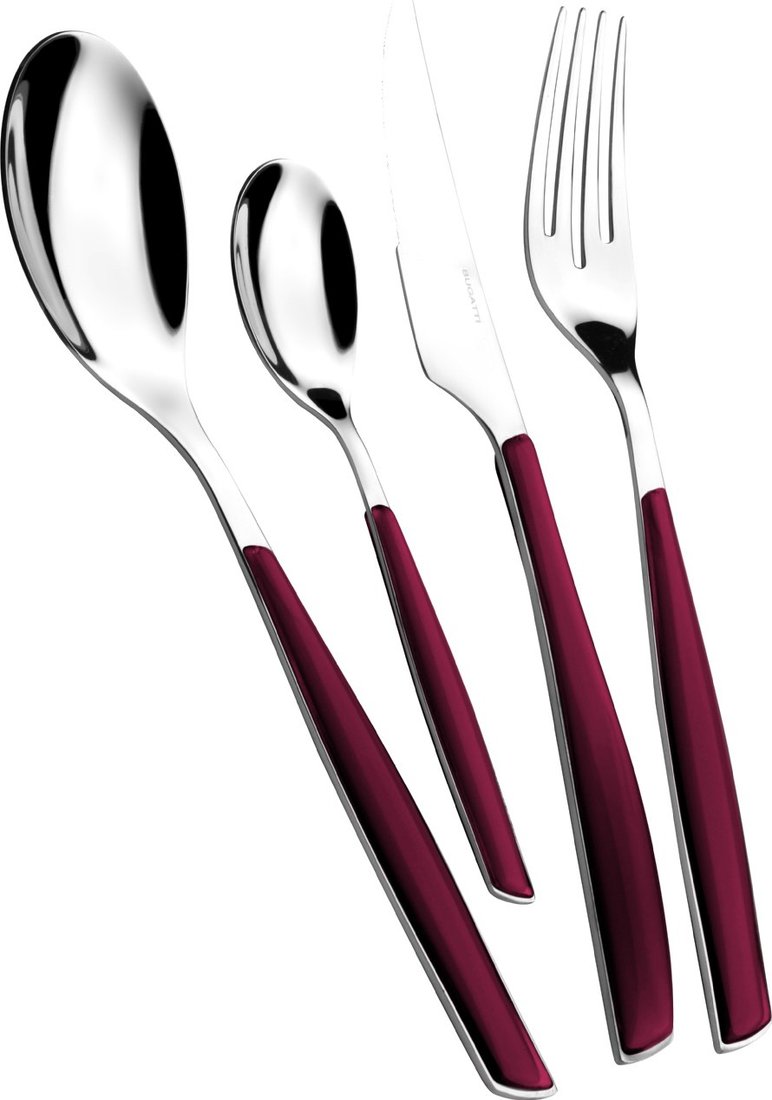 

Столовые приборы Bugatti Glamour GLRG-021G50 (24пр, красный)