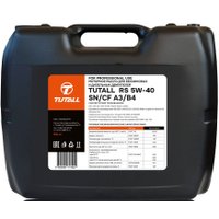 Моторное масло Tutall RS 5W-40 SN/CF 20л
