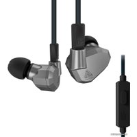 Наушники KZ Acoustics ZS5 (с микрофоном, серый)