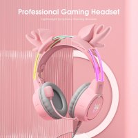Наушники Onikuma X15 Pro Deer Ears (розовый)