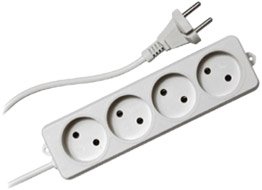 Удлинитель Гарнизон 4 розетки, белый, 3 м (EL-NL4-W-3)