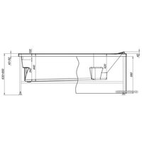 Фронтальный экран под ванну Aquanet Bright 170 (черный)