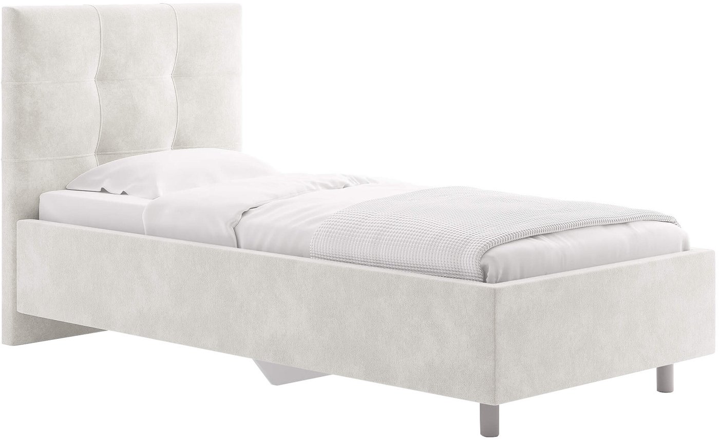 Кровать Сонум Caprice 90x200 (микровелюр белый)