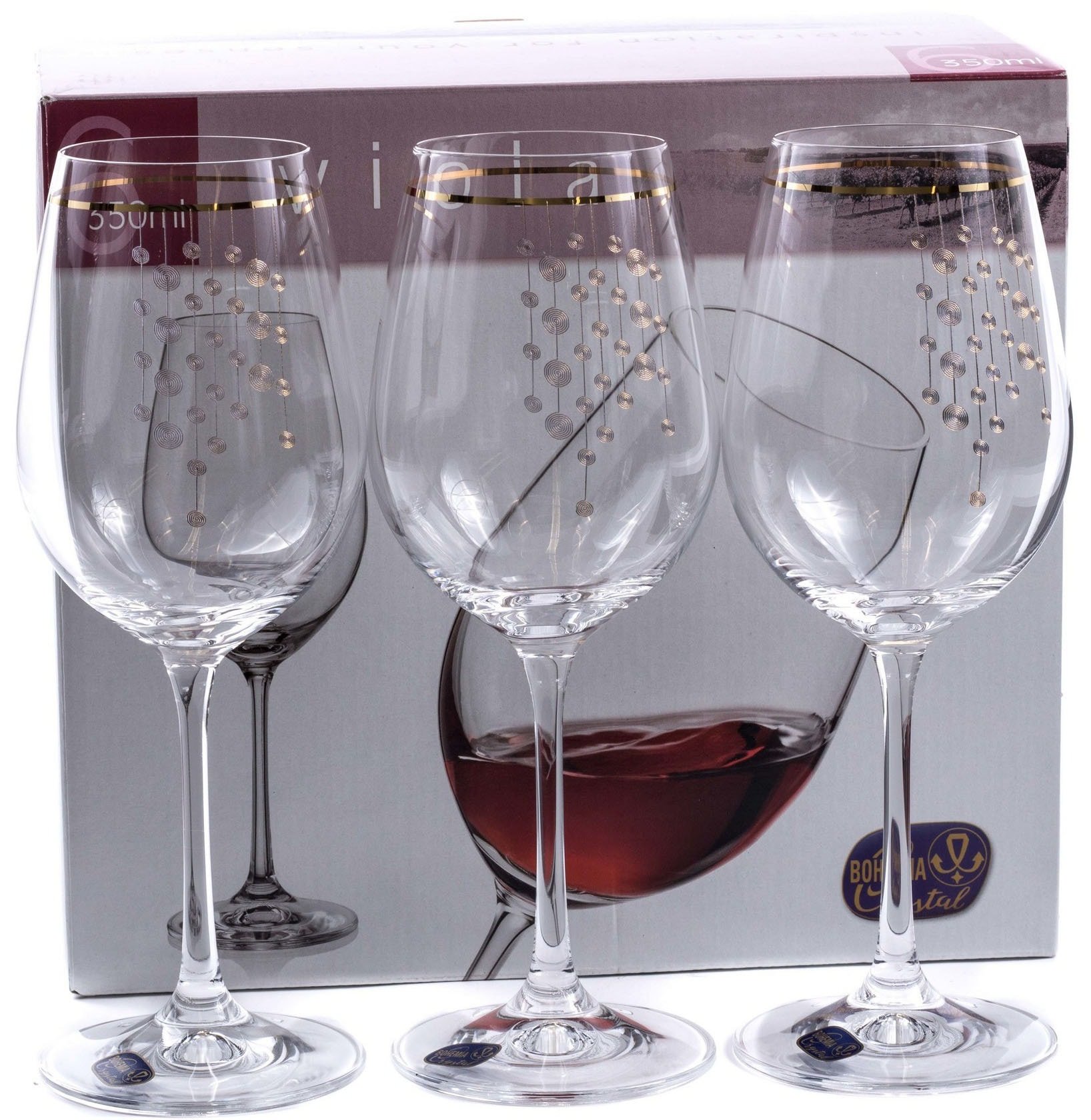 

Набор бокалов для вина Bohemia Crystal Viola 40729/Q9104/350