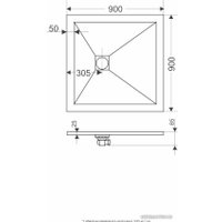 Душевой поддон RGW ST-Tr 16152099-11 90х90