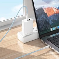 Кабель Borofone BX117 USB Type-C - USB Type-C (1 м, голубой)