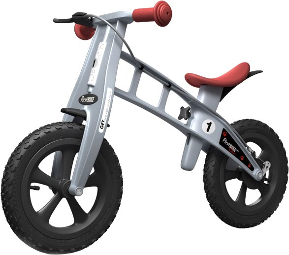 

Беговел FirstBIKE Cross с тормозом (серебристый)