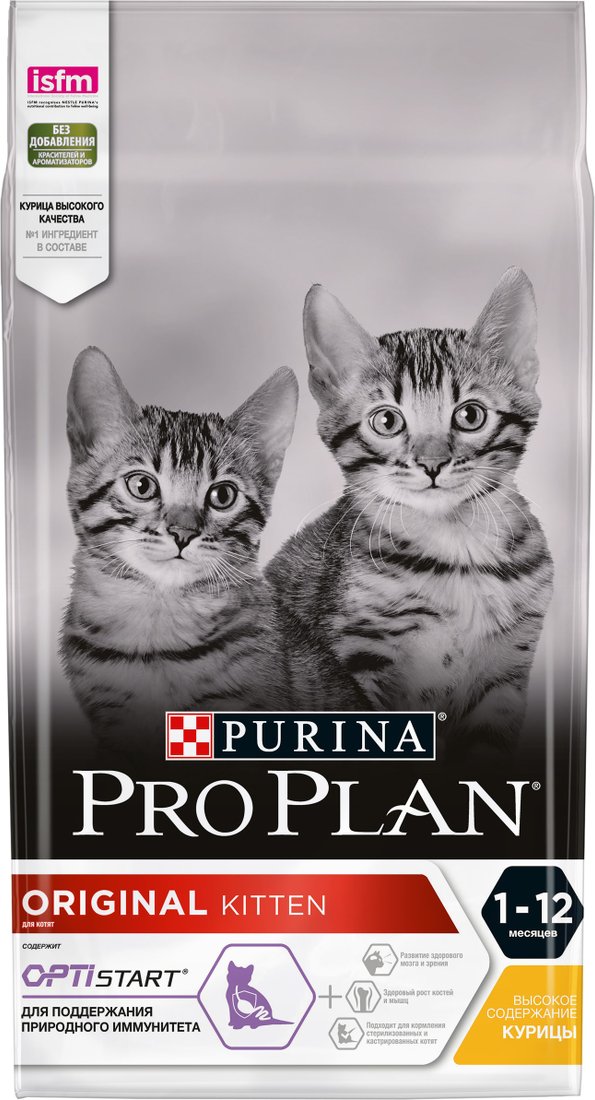 

Сухой корм для кошек Pro Plan Original Kitten OptiStart с курицей 1.5 кг