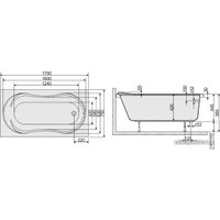 Ванна Sanplast WP/CL 75x170+ST4