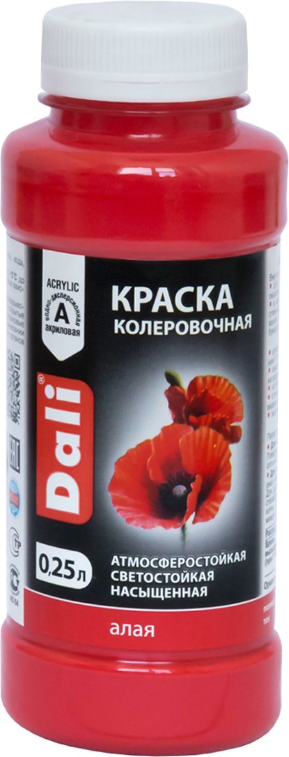 

Колеровочная краска Dali акриловая 0.25 л (алый)