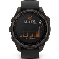Умные часы Garmin Fenix 8 Solar, Sapphire 47мм (титановый угольно-серый DLC с черным ремешком)
