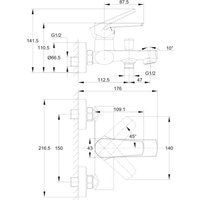 Душевой гарнитур  Cersanit Moduo 64097 + Vibe 63067