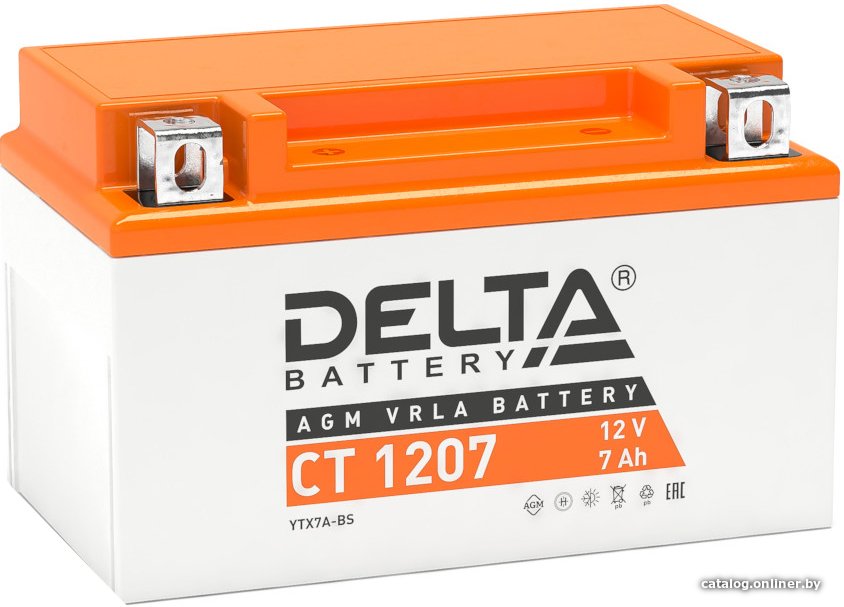 Мотоциклетный аккумулятор Delta CT 1207 (7 А·ч)