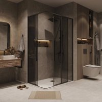 Душевая дверь Grossman Galaxy 90x195 1/2.K33.01.90.21.10 (черный матовый/тонированное стекло)