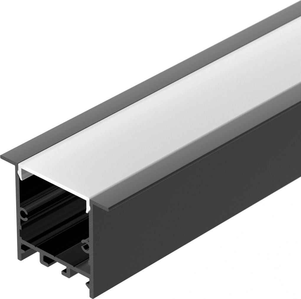 Алюминиевый профиль Arlight SL-LINIA49S-F-2000 ANOD BLACK 039389