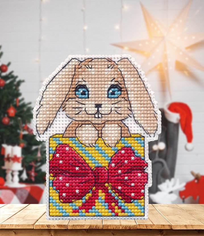 

Набор для вышивания Овен Пушистый подарок. Магнит 1491