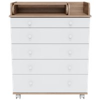 Детский комод Incanto Oskar V 800/5 PK-0004/1 (дуб/белый)