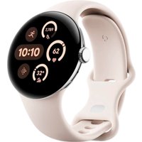 Умные часы Google Pixel Watch 3 LTE 41 мм (полированное серебро/фарфор, спортивный силиконовый ремешок)