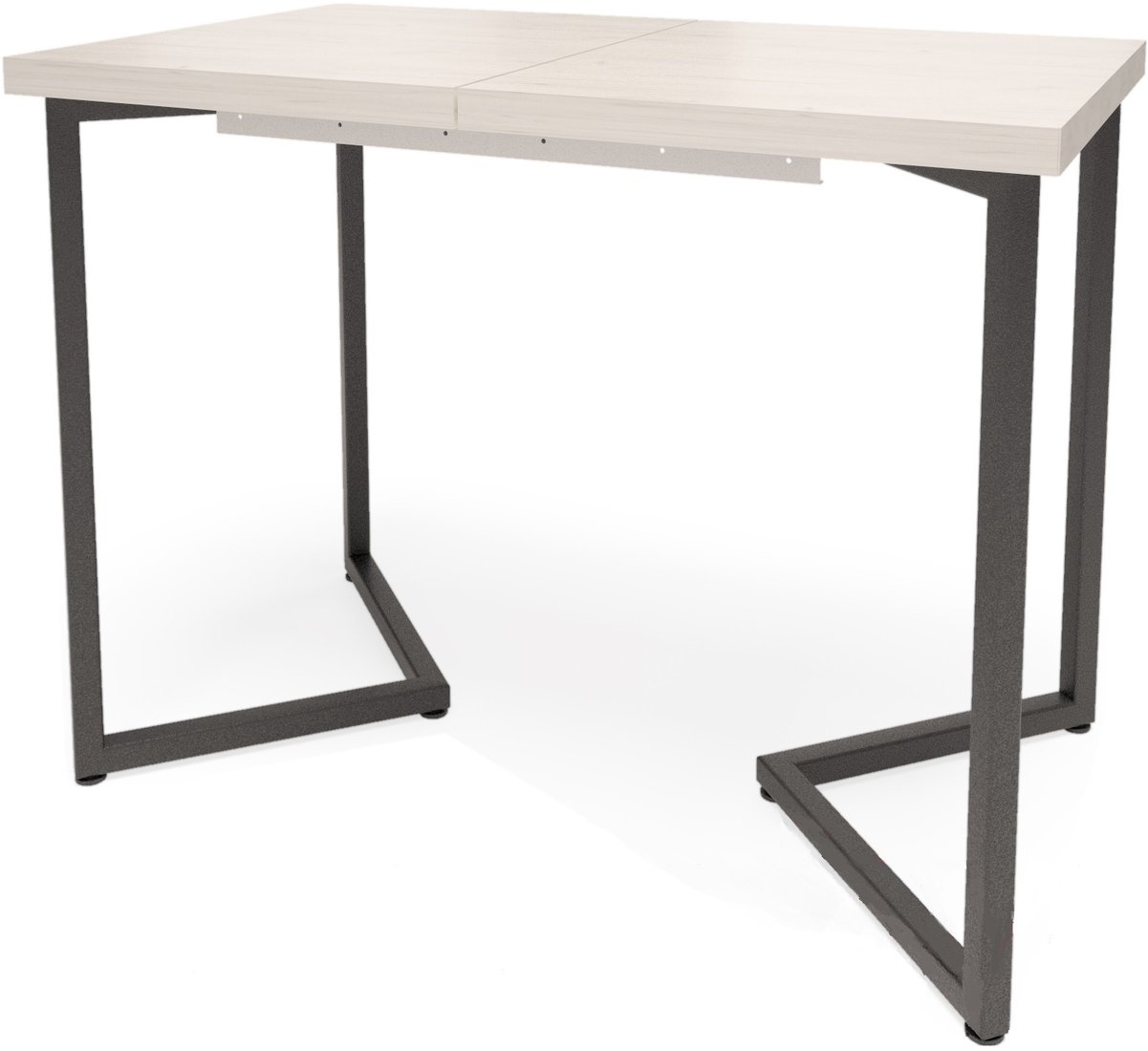 

Кухонный стол Millwood Лофт Лондон Л 120-160x80x76 (дуб белый Craft-металл черный)