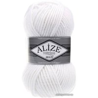 Пряжа для вязания Alize Superlana maxi 55 (100 м, белый)