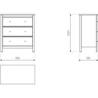 Комод Mio Tesoro Сага 3 ящика 2.08.02.020.1 (белый)