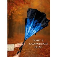 Зонт-трость Wahoo Небесный цветок YF7396 (blue)