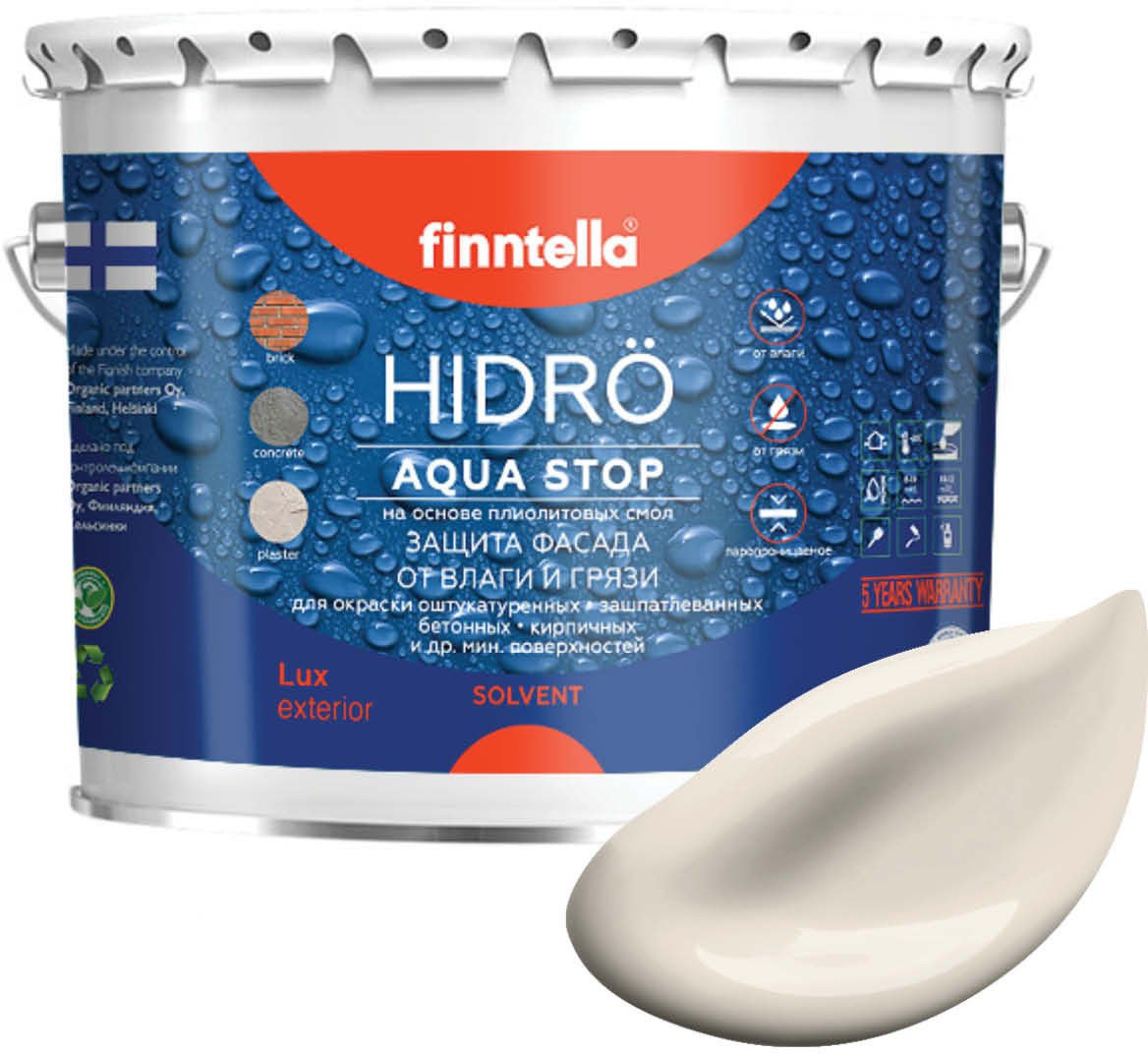 

Краска Finntella Hidro Samppanja F-14-1-3-FL092 2.7 л (бежевый)