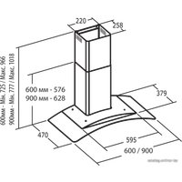 Кухонная вытяжка CATA C Glass 900 (02008206)