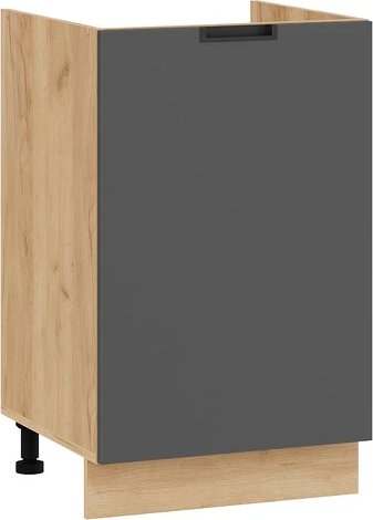 

Шкаф напольный Трия Гренада с одной дверью 1Н5М (дуб крафт золотой/холст вулкан)