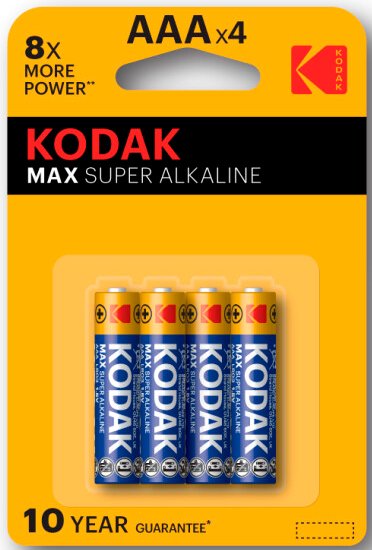 

Батарейка Kodak МАХ LR03-4BL K3A-4 30952812-RU1