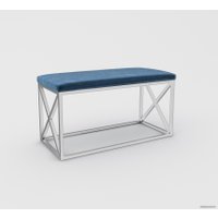 Банкетка Hype Mebel Куб (белый/синий)